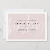 Penseelroze en de Witte Uitnodiging van het Baby s (Voorkant)