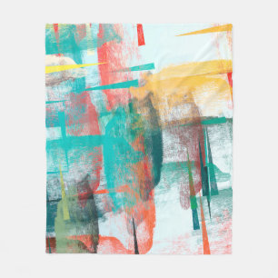 Penseelschilderij. Het artistieke canvas mengt uni Fleece Deken