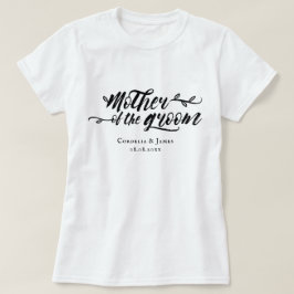  penseelschrift Moeder van de Groom T-shirt