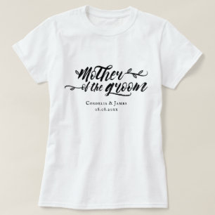 penseelschrift Moeder van de Groom T-shirt