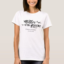 penseelschrift Moeder van de Groom T-shirt