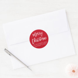 Penseelschrijver Snede Kerst van de Kerst van de B Ronde Sticker