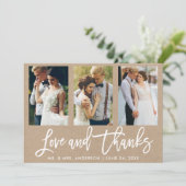 Penseelscript 3 Fotobruiloft Bedankt Kraft (Staand voorkant)