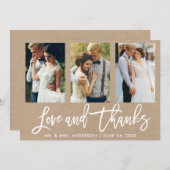 Penseelscript 3 Fotobruiloft Bedankt Kraft (Voorkant / Achterkant)