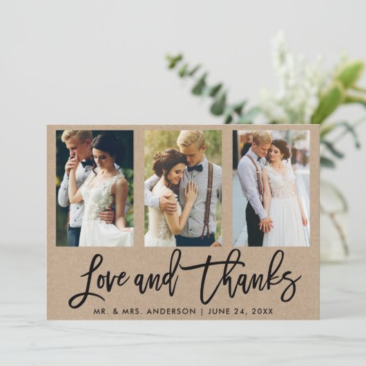 Penseelscript 3 Fotoweddenschap en Bedankt Kraft (Staand voorkant)