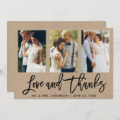 Penseelscript 3 Fotoweddenschap en Bedankt Kraft (Voorkant / Achterkant)