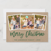 Penseelscript 3 kerstkraft voor fotoserie feestdagenkaart (Voorkant)