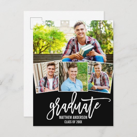 Penseelscript 4 Aankondiging van Afstuderen foto's (Voorkant / Achterkant)