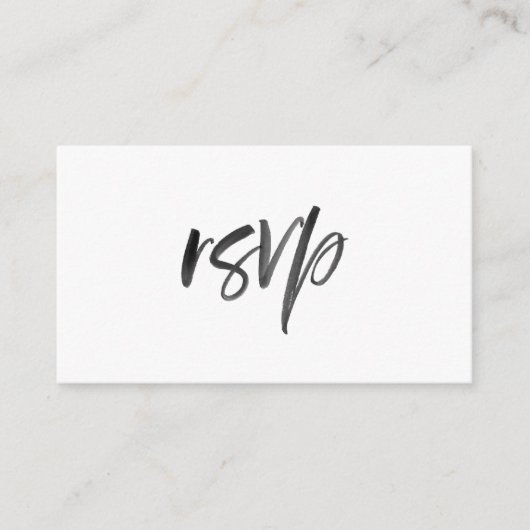 Penseelscript Bruiloft RSVP Informatiekaartje (Voorkant)