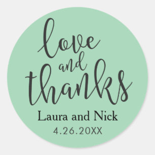 Penseelscript Casual bedankt Ronde Sticker