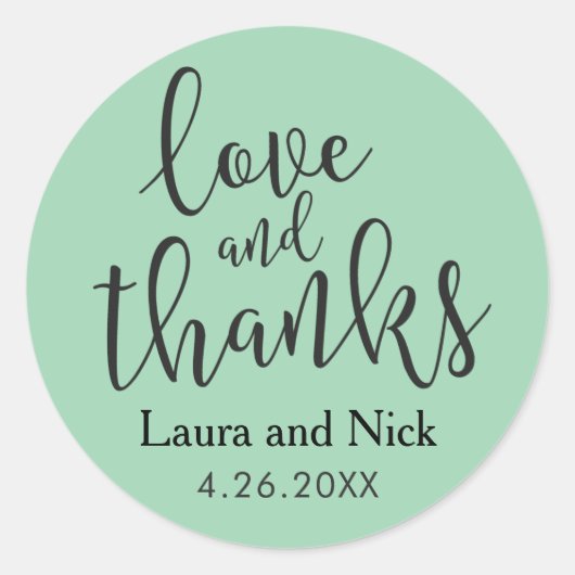 Penseelscript Casual bedankt Ronde Sticker (Voorkant)