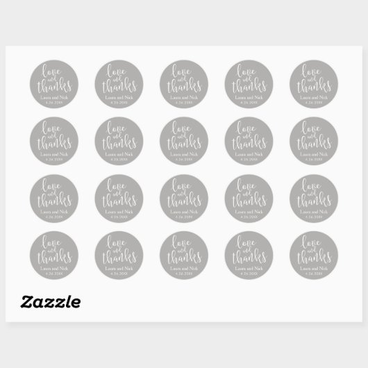 Penseelscript Casual bedankt Ronde Sticker (Vel)
