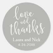 Penseelscript Casual bedankt Ronde Sticker (Voorkant)