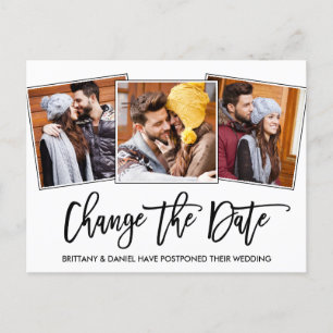 Penseelscript De datum 3-foto wijzigen Briefkaart