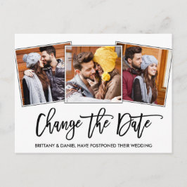 Penseelscript De datum 3-foto wijzigen Briefkaart