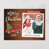 Penseelscript directe foto's met kerstmis briefkaart (Voorkant)