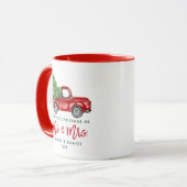 Penseelscript Eerste Kerstmis, Mrs Truck Red Mok (Voorkant links)