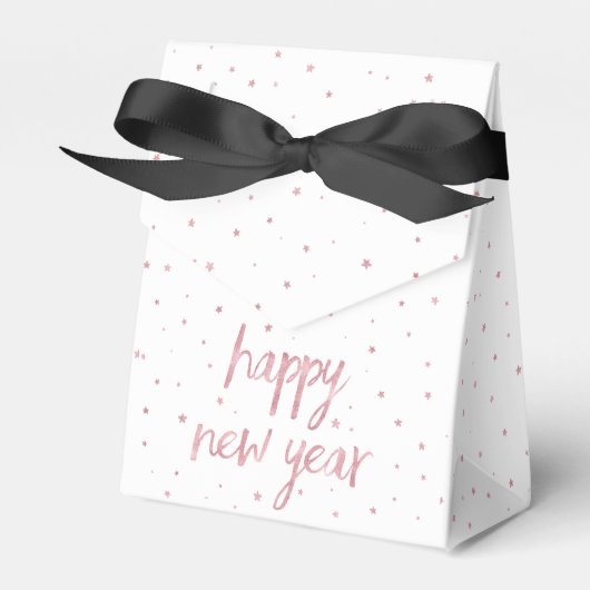 Penseelscript Faux Roos Gold Glitter Bedankdoosjes (Voorkant Zijde)