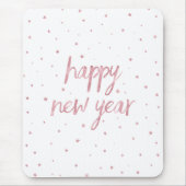 Penseelscript Faux Roos Gold Glitter Muismat (Voorkant)