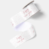 Penseelscript Faux Roos Gold Glitter Satijnen Lint (Achterkant)