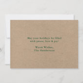 Penseelscript Foto Prettige feestdagen Kaart Kraft (Achterkant)