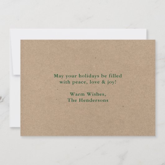 Penseelscript Foto Prettige feestdagen Kaart Kraft (Achterkant)