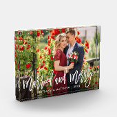 Penseelscript, gehuwd en versierd fotohuwelijk fotoblokken (Links)