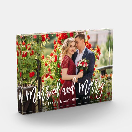 Penseelscript, gehuwd en versierd fotohuwelijk fotoblokken (Links)