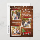 Penseelscript geplakt tapedrukhouten lantaarns briefkaart (Voorkant / Achterkant)