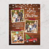 Penseelscript geplakt tapedrukhouten lantaarns briefkaart (Voorkant)