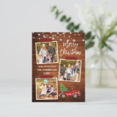 Penseelscript geplakt tapedrukhouten lantaarns briefkaart (Staand voorkant)