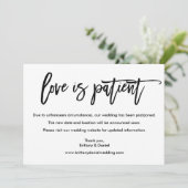 PenseelScript Love is Patiëntenuitgestelde Kaart (Staand voorkant)