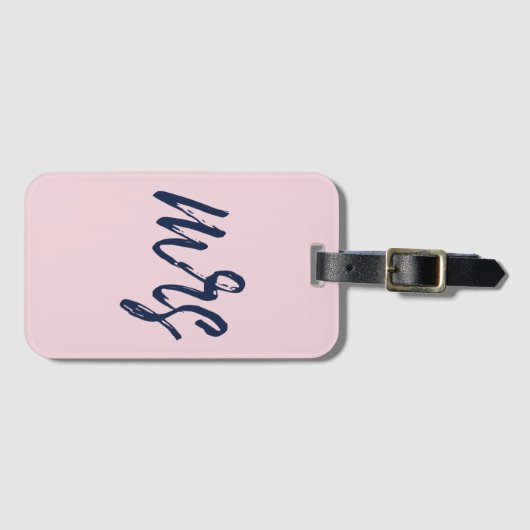 Penseelscript mevrouw ⎥ Bagagelabel (Voorkant (horizontaal))