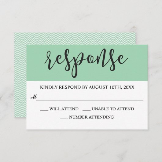 Penseelscript Modern RSVP (Voorkant / Achterkant)