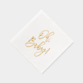 Penseelscript Oh Baby shower Folie Servetten (Rechts)