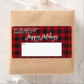 Penseelscript rode buffels Feestdagen maken Etiket (Insitu)