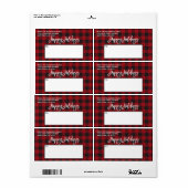 Penseelscript rode buffels Feestdagen maken Etiket (Full Sheet)