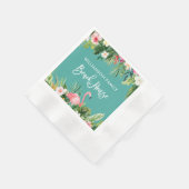 Penseelscript Tropische Floral Beach House cocktai Servet (Hoek)