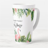 Penseelscript Tropische Floral Beach House Large Latte Mok (Rechterhoek)