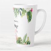 Penseelscript Tropische Floral Beach House Large Latte Mok (Rechts)