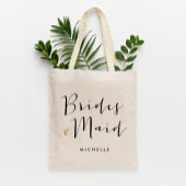 Penseelscript-typografie "Bridesmaid" Tote Bag