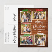 Penseelscript voor prettige kersttijd briefkaart (Voorkant / Achterkant)