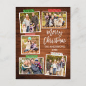 Penseelscript voor prettige kersttijd briefkaart (Voorkant)