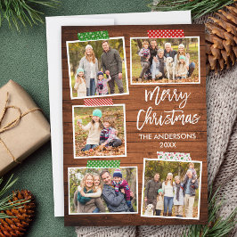 Penseelscript voor prettige kersttijd feestdagenkaart