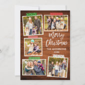 Penseelscript voor prettige kersttijd feestdagenkaart (Voorkant)