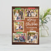 Penseelscript voor prettige kersttijd feestdagenkaart (Staand voorkant)