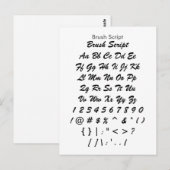 Penseelscript - Voorbeeldvel Zazzle Font Briefkaart (Voorkant / Achterkant)