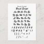 Penseelscript - Voorbeeldvel Zazzle Font Briefkaart (Voorkant)