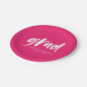 Penseelscript warm roze Afstuderen Papieren Bordje (Gekanteld)