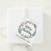 Penseelscript Waterverf met prettig kerstfeest Bedankjes Labels (In situ)